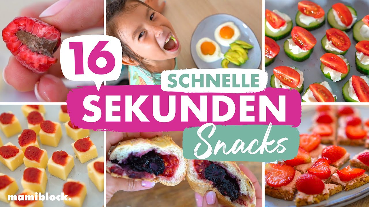 Blitzschnelle Sekundensnacks ⚡️😋| Gesund - lecker - einfach | mamiblock