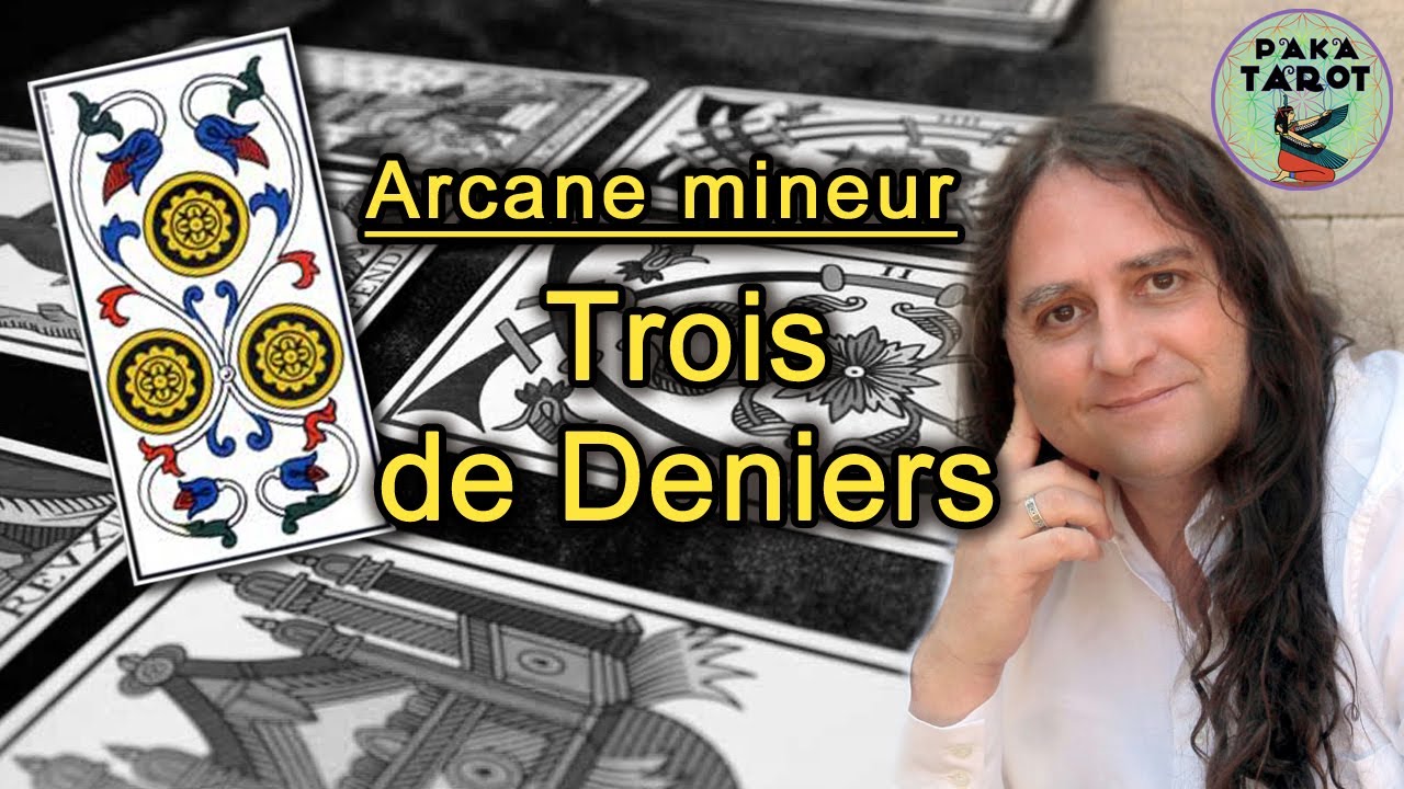 Trois de Deniers - Arcane mineur du Tarot de Marseille