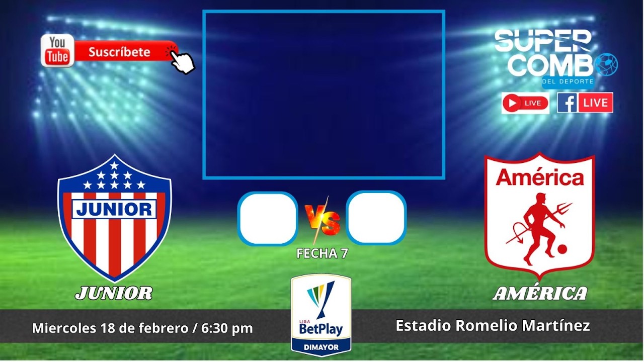 🔴 Junior vs. América de Cali | PARTIDO DE HOY EN VIVO | 18/02/2026 - Fecha 7 - Liga