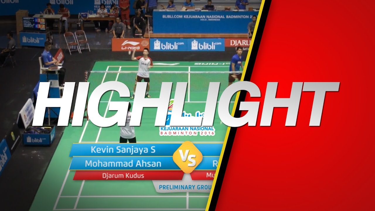 Kevin Sanjaya/Mohammad Ahsan (Djarum Kudus) VS Hardianto/Ricky Karanda S (Mutiara Cardinal Bandung)