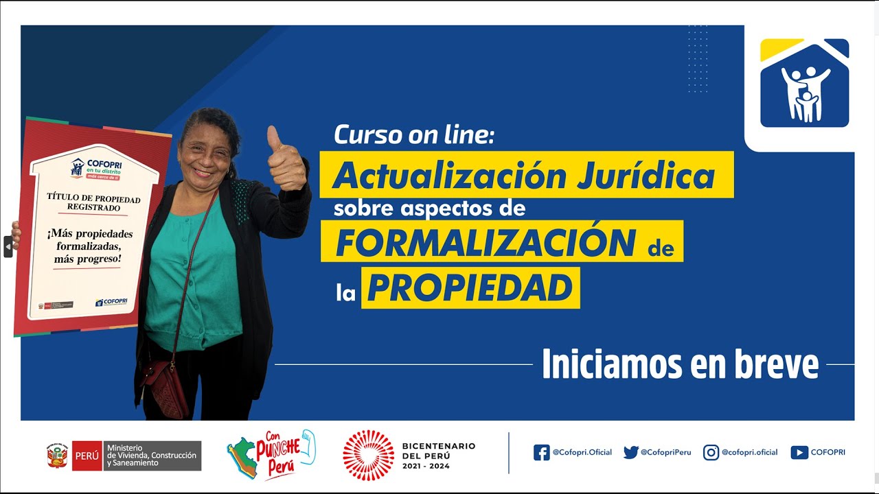 SESIÓN 1: Saneamiento de la Propiedad Predial - Ponente Dr. Jorge Ortiz Pasco