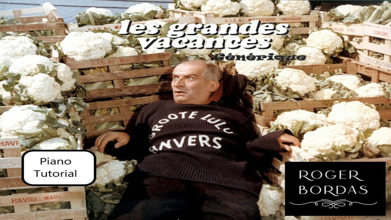 Les grandes vacances - générique - Piano tutorial