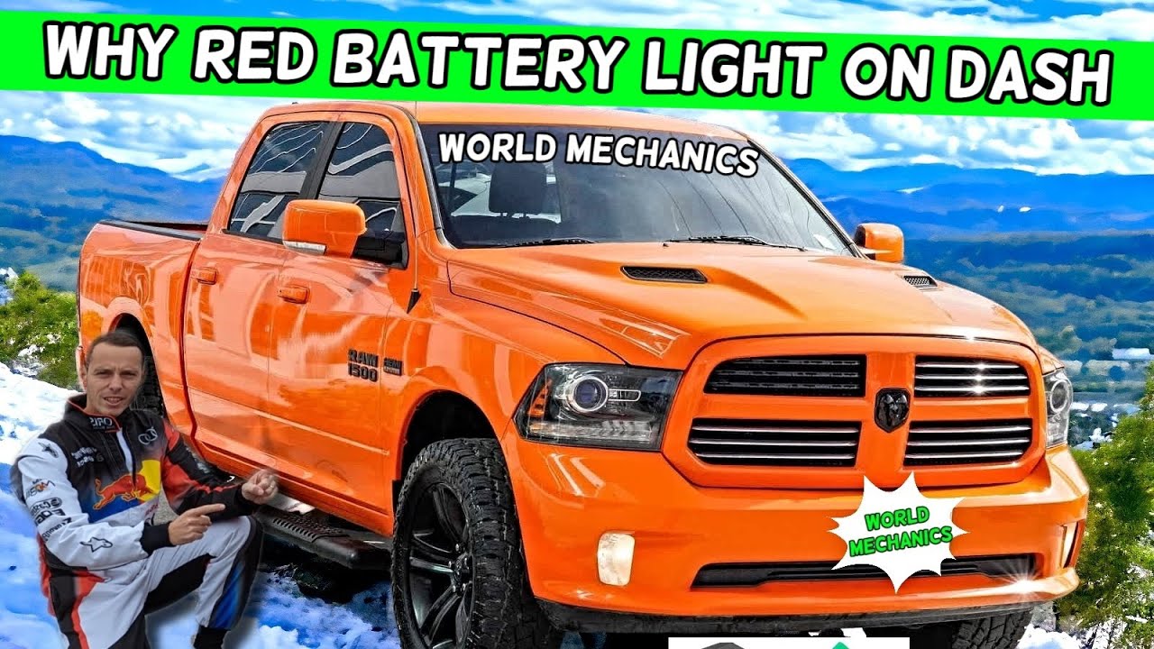DODGE RAM WHY RED BATTERY LIGHT ON DASH DODGE RAM 1500 2500 3500 2013 2014 2015 2016 2017 2018