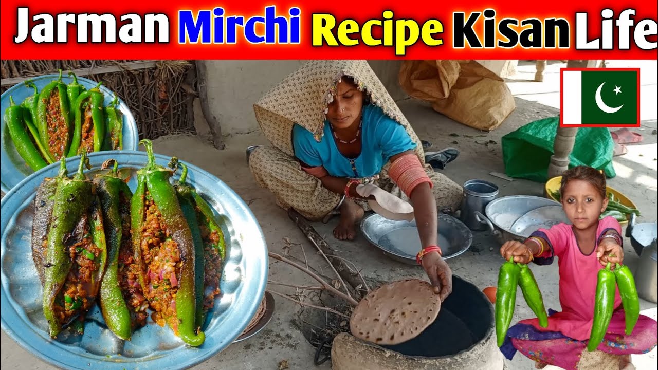 Jarman Mirchi Recipe 🥘Pakistani Hindu Kisan Recipe ||Vijay Anju Vlogs