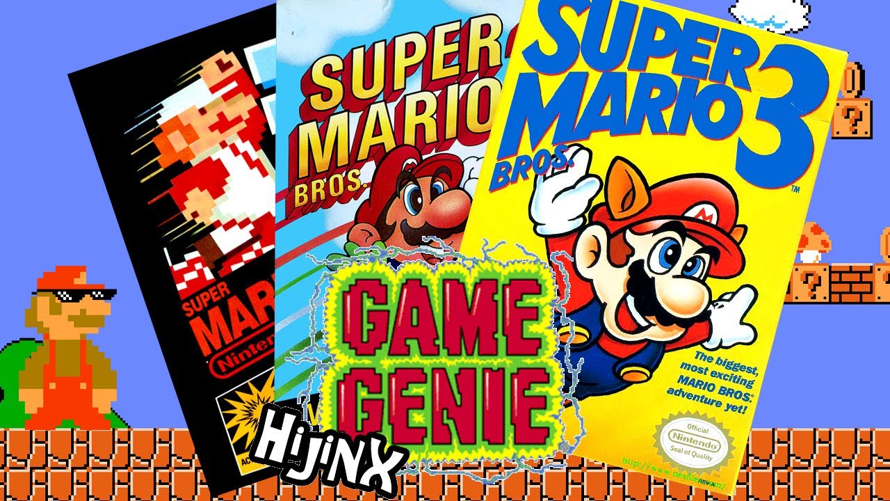 Best Super Mario Bros 1, 2 and 3 Game Genie Hacks Ever (NES)!