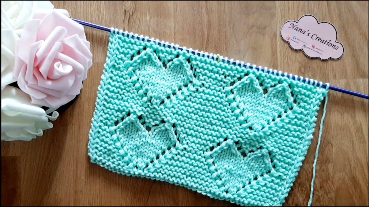 Motivo cuore ai ferri n° 490 / Knitted heart pattern / Corazon a dos agujas