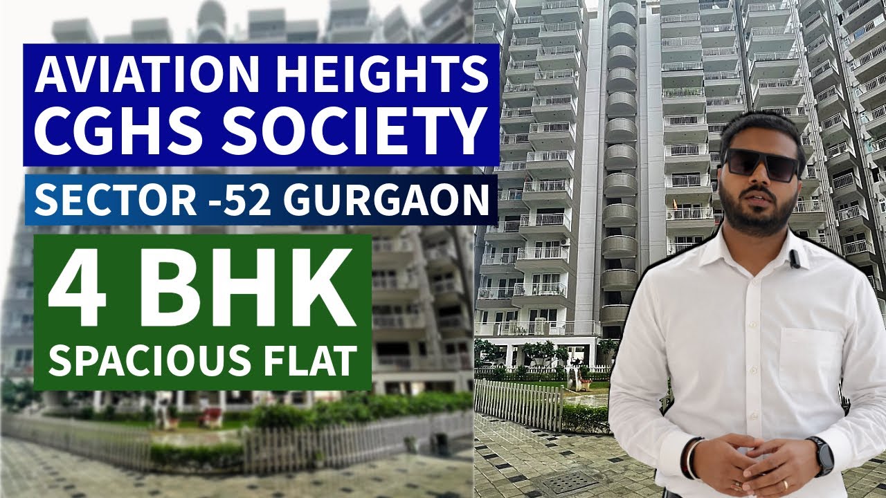 Aviation Height CGHS Society Sector 52 Gurgaon Golf Course Road 4 Bhk Flat for sale; ready to move