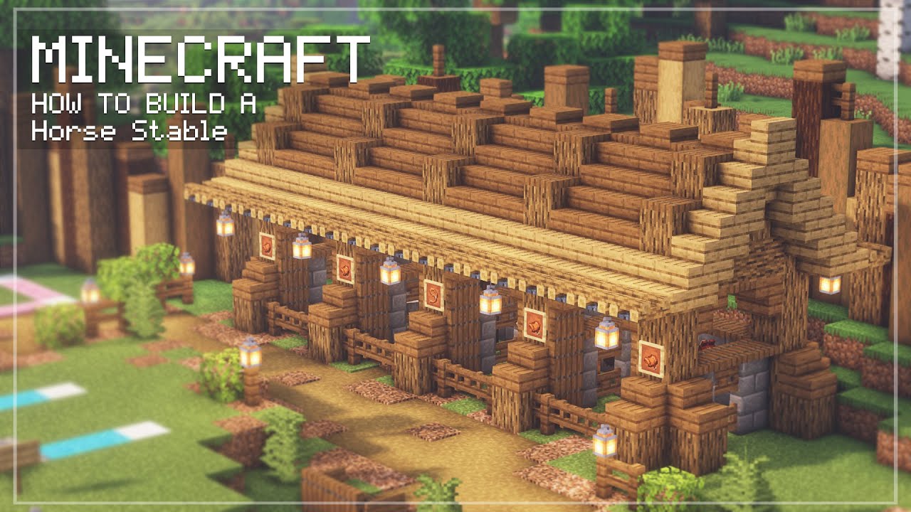 Minecraft | How to Build a Medieval Village | Horse Stable