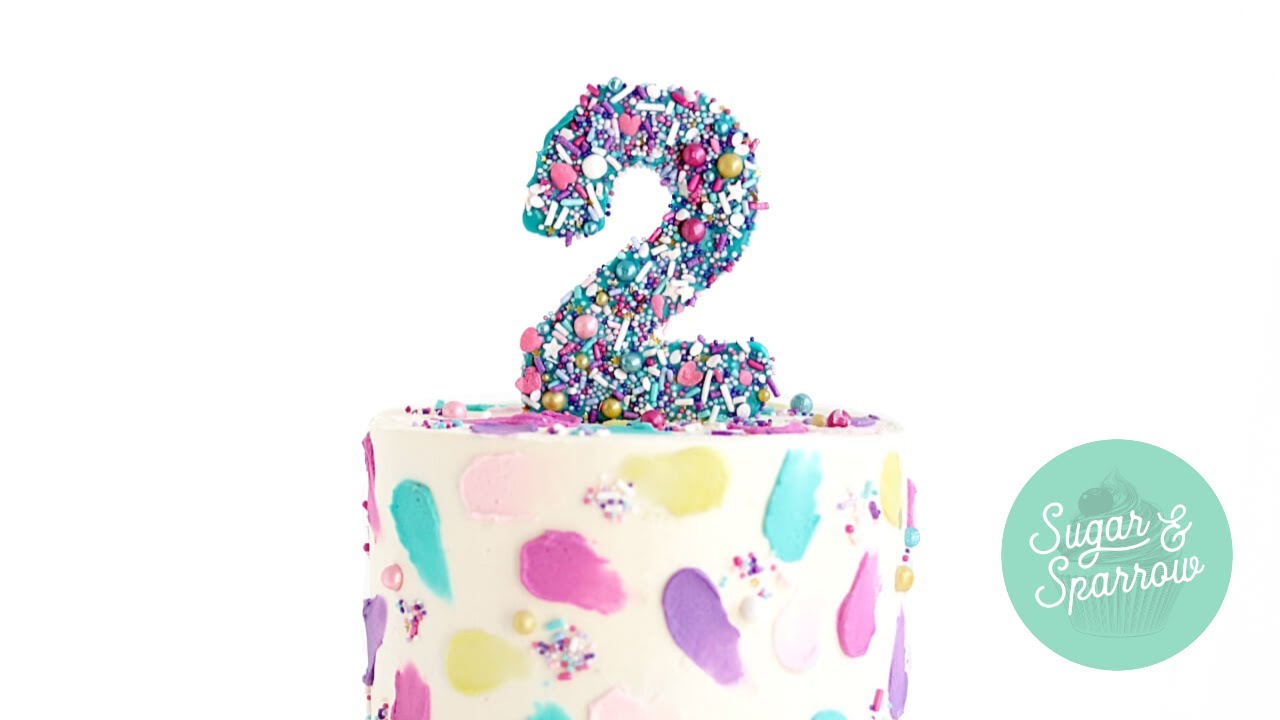 DIY Sprinkled Number Cake Toppers Tutorial