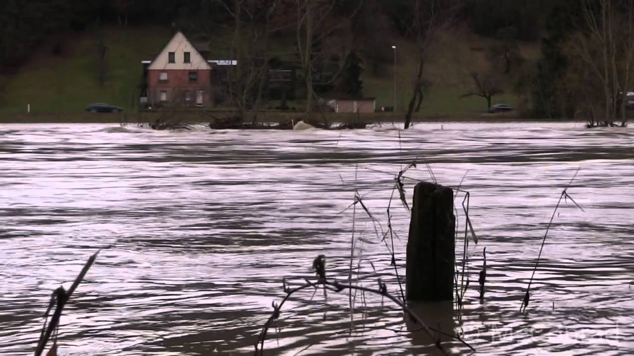 Hochwasser am Neckar bei Reutlingen 02.02.2013