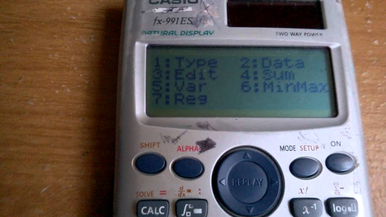 Hacer Regresion Lineal Calculadora Casio fx-991ES