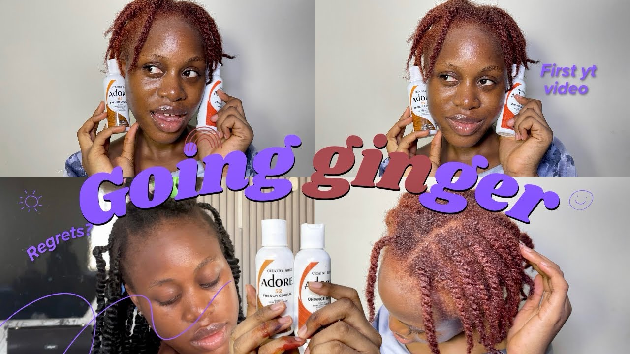 From Dark Hair to Ginger | Natural Hair Dye Process(safe method) no hair damage 