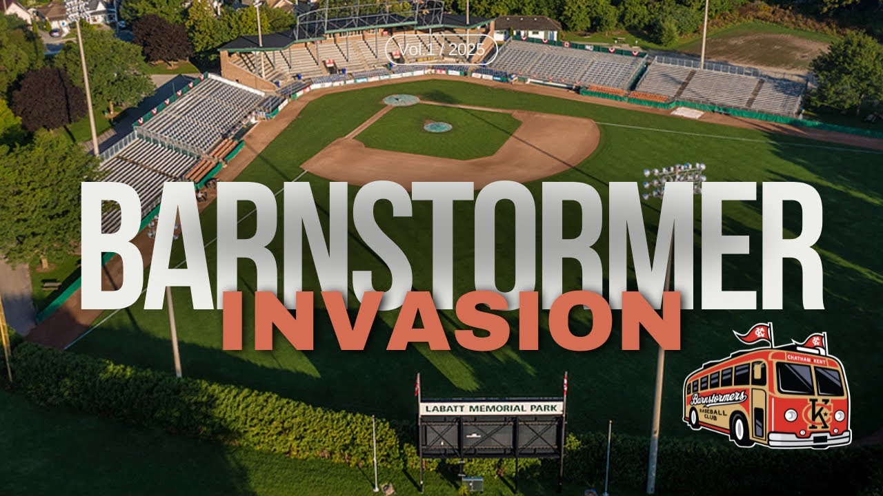 Chatham-Kent Barnstormers visit the London Majors.  Tour of Labatt Park in London ON.