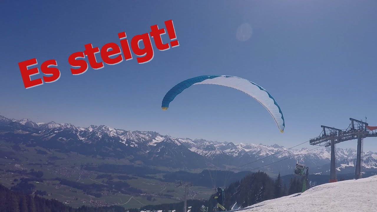 Gleitschirmfliegen Hörnerbahn/Weiherkopf in Bolsterlang | Es steigt!
