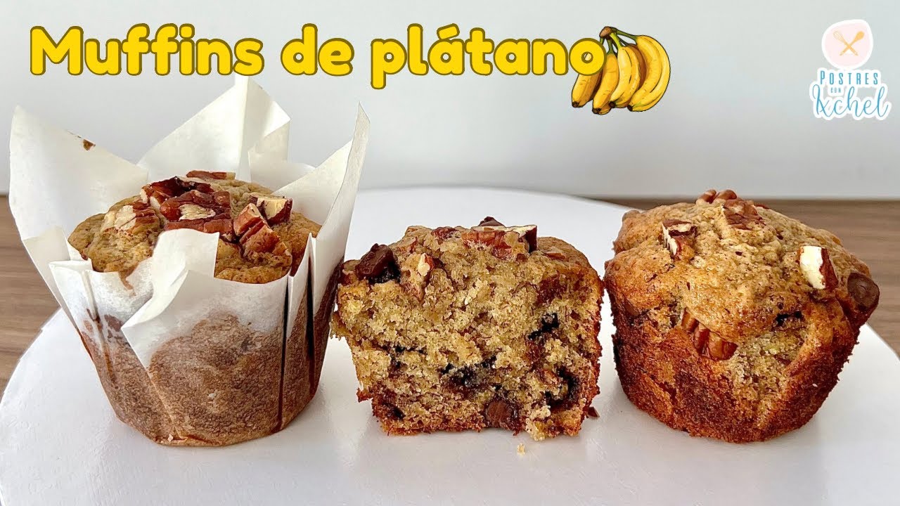 NO TIRES TUS PLATANOS ¡¡ prepara estos RICOS MUFFINS con chispas de chocolate | POSTRES CON IXCHEL