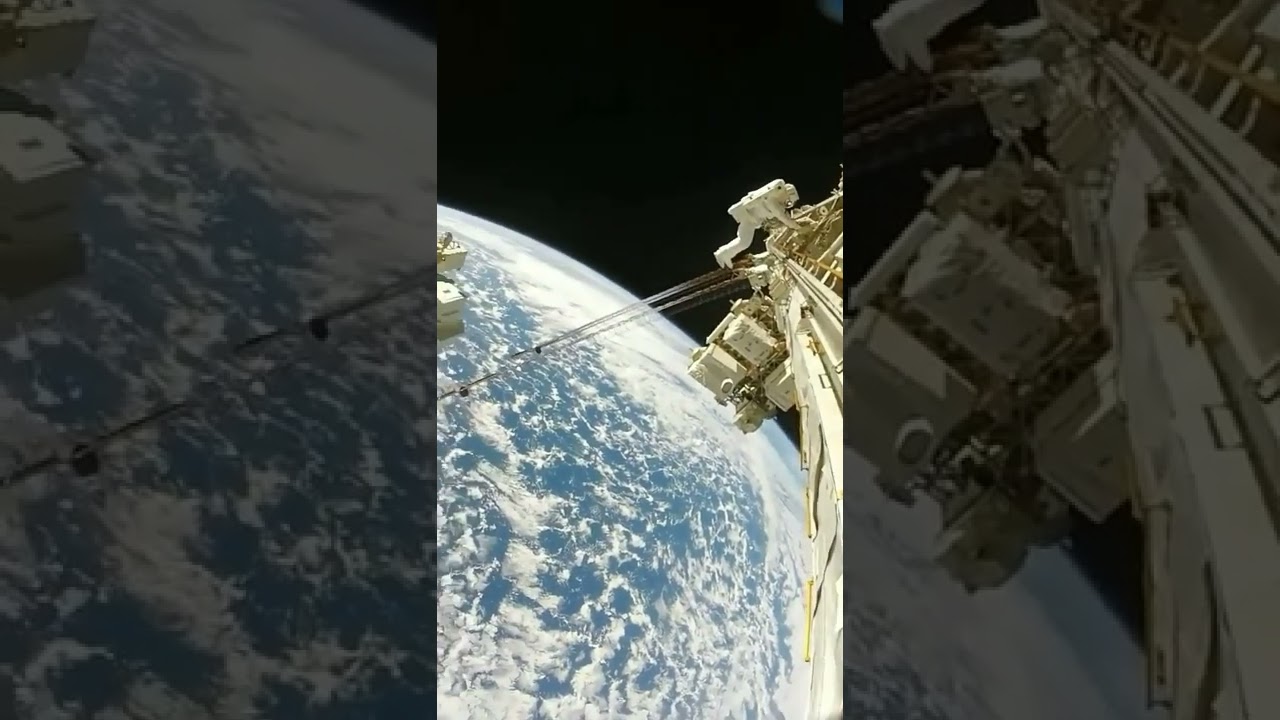 Nosso lar visto do espa&ccedil;o, esta&ccedil;&atilde;o espacial internacional ISS.