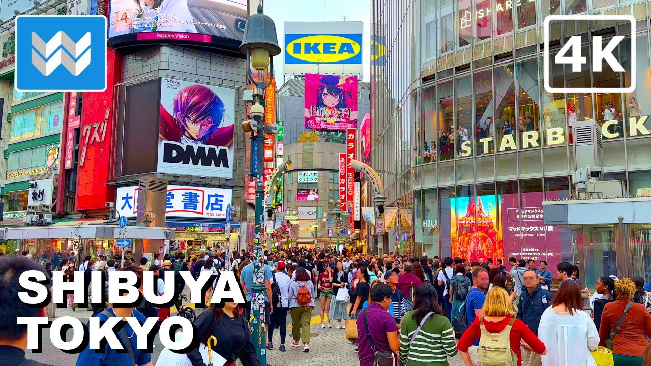 [4K] Shibuya Crossing to Harajuku Takeshita Street in Tokyo Japan 🇯🇵 Night Walking Tour Vlog & Guide