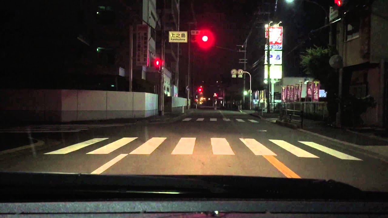 iPhone6で夜間の車載動画（東大阪、八尾付近）