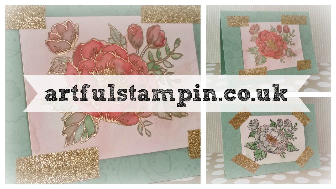 {Simple Watercolour technique for cardmaking with Ruth Trice, Stampin Up demonstrator}