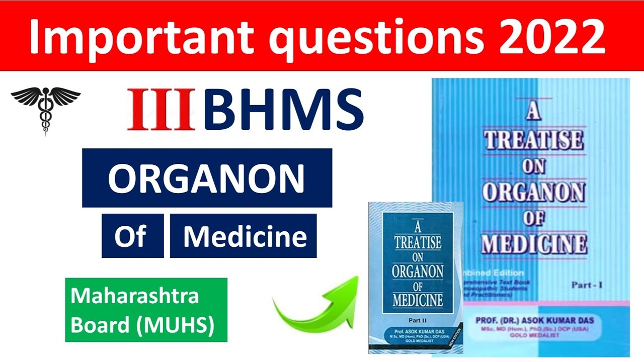 Organon of medicine Important Questions 2022 #bhms #bhmsexams #homoeopathy #muhs #bhmsstudents