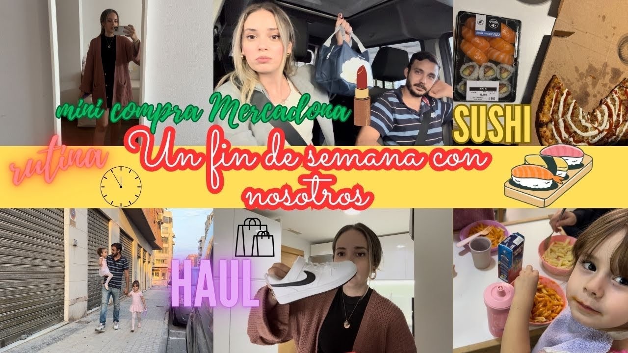 UN FIN DE SEMANA CON NOSOTROS☀️RUTINA VIERNES🩰HAUL KIABI y SPRINTER🏀PROBANDO EL SUSHI de CARREFOUR🍣