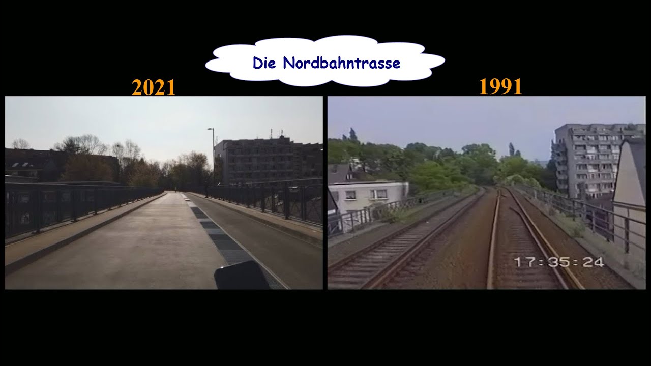 Die Nordbahntrasse in Wuppertal | 30 Jahre | ein Vergleich 2021 gegenüber 1991   🇩🇪