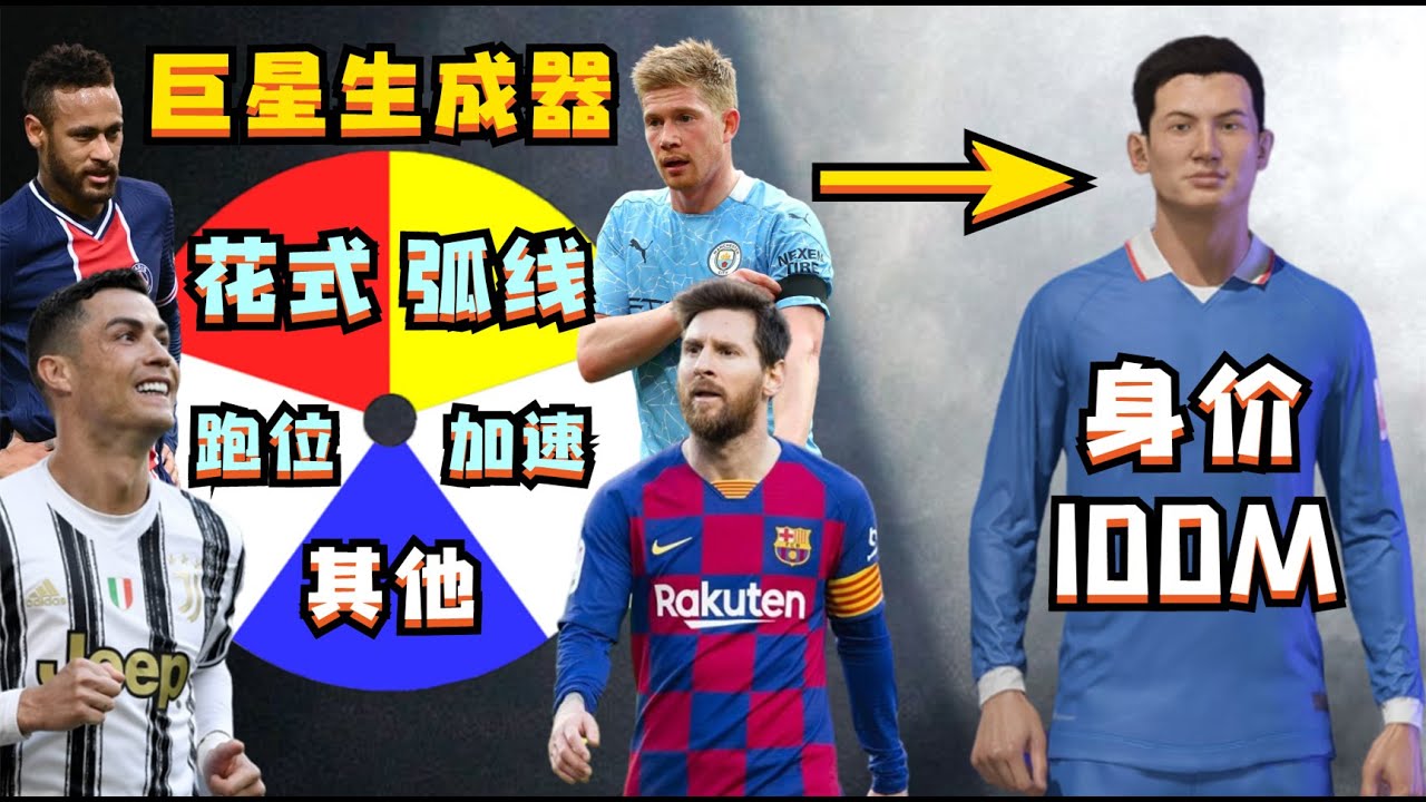 10萬身价變1億！我隨機改變了一個球員的職業生涯，結果會是如何？【粵語中字】