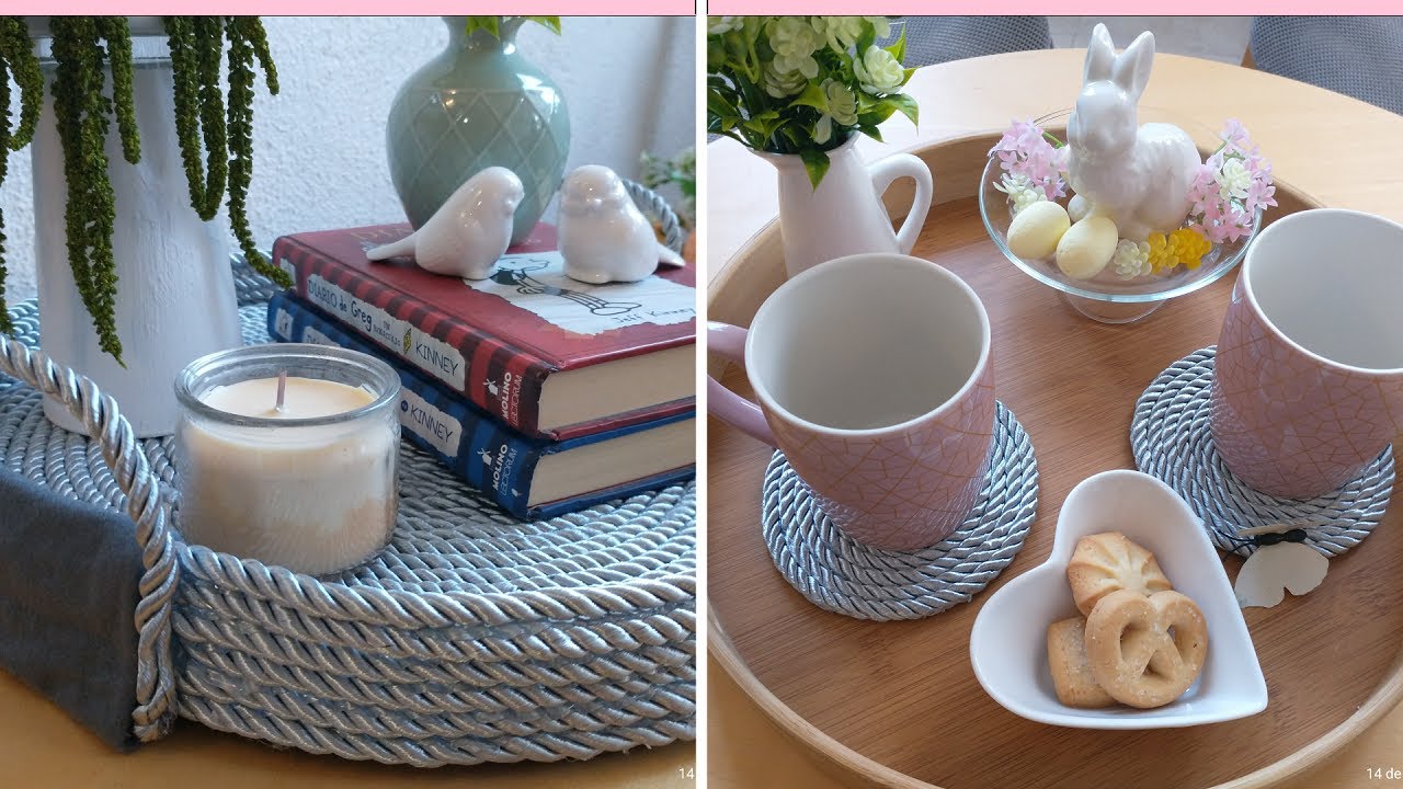 Cómo hacer bandeja decorativa #bandeja y #Portavasos/ How to Make Decorative Tray and Cup Holders