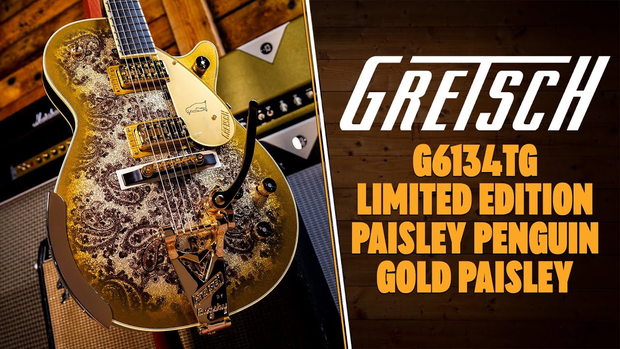 Gretsch G6134TG Limited Edition Paisley Penguin Gold Paisley