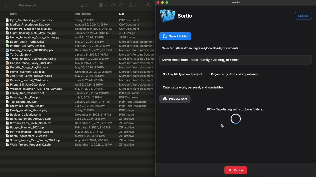 Sortio - AI-Powered File Organization