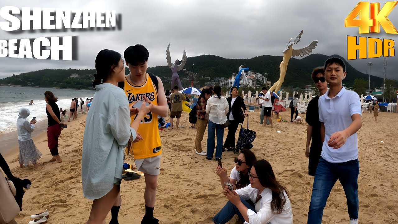 📍Shenzhen Beach Walking Tour, the mood Instantly lifts, What kind of bikinis do the women wear here?
