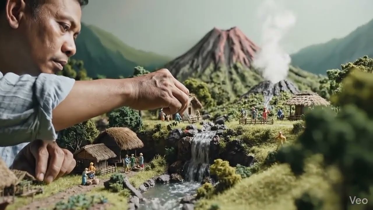 Bikin Takjub! Miniatur Pedesaan Indonesia yang Mirip Aslinya