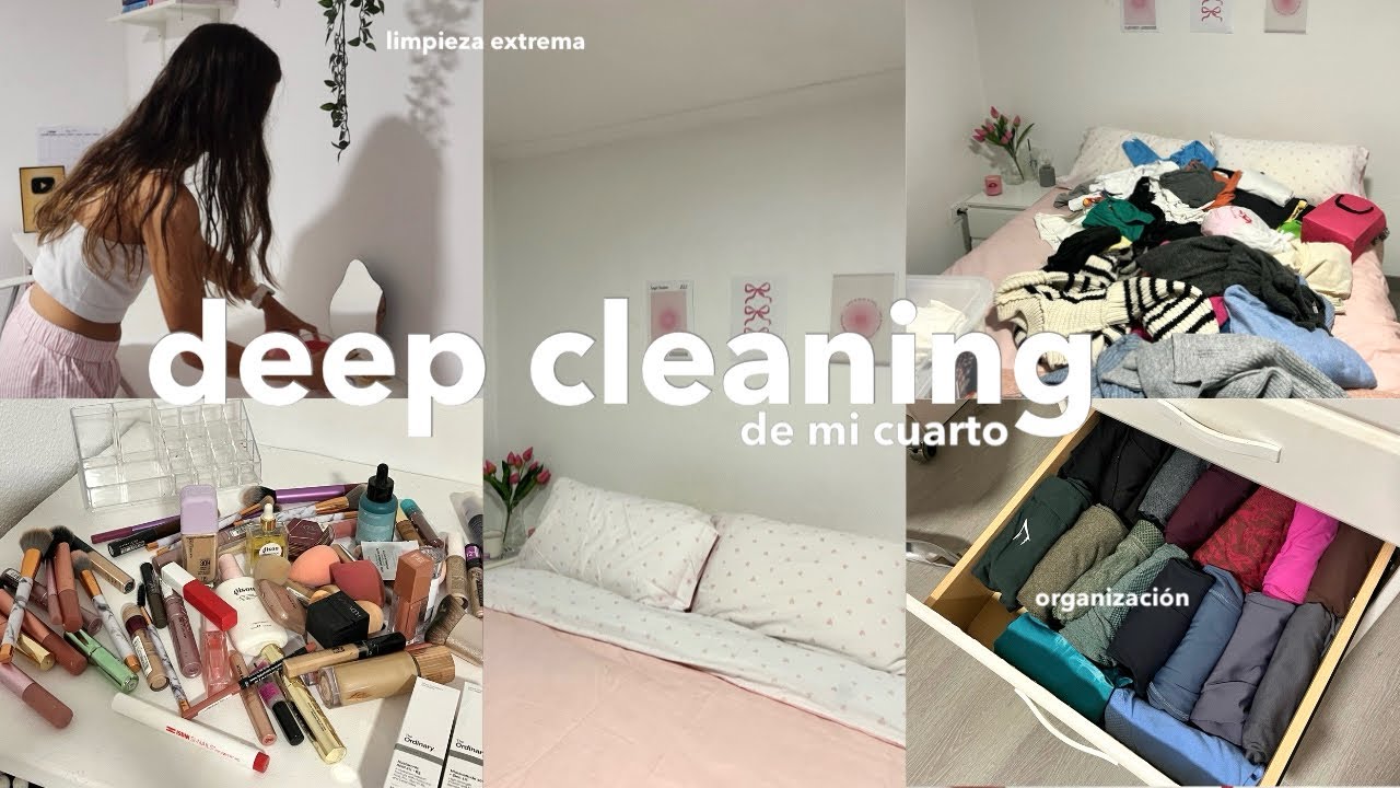 LIMPIANDO Y ORDENANDO mi cuarto+ropa 🧺🧼  *limpieza extrema y organización*