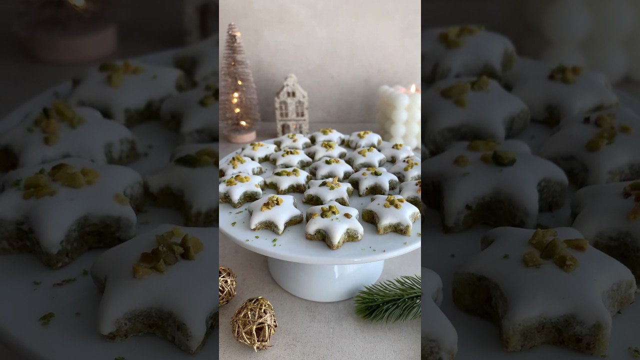 ✨Pistazien Zimtsterne✨ das Rezept findet ihr unten in den Kommentaren⬇️