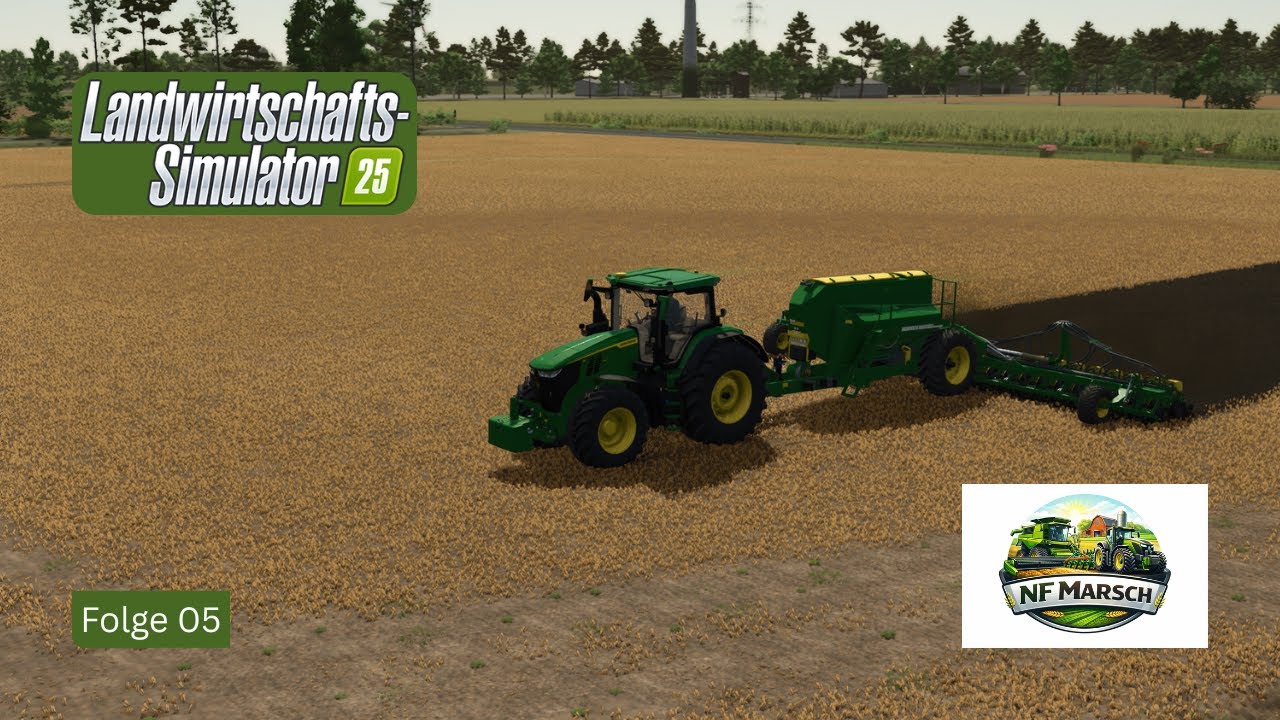 LS25 NF Marsch 🚜 F05 | Wir sähen Gras an & kaufen ein weiteres Feld