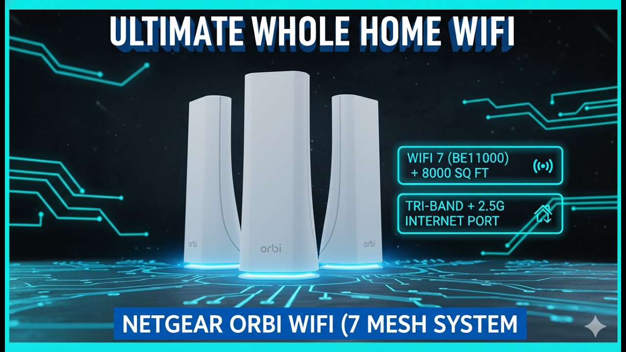 NETGEAR Orbi 770 WiFi 7 Mesh Review (RBE773) &ndash; 11Gbps Speed & 8,000 Sq Ft Coverage!