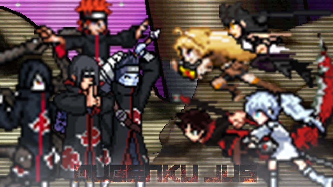 Itachi, Pain, Orochimaru, Kisame vs RWBY Team. Epic Tag Team MUGEN JUS