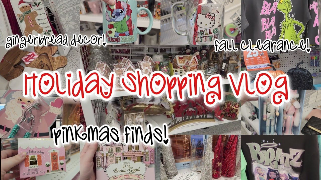 GIRLY HOLIDAY SHOP WITH ME | 2023 Christmas decor, pinkmas finds, hello kitty glassware, Bratz merch