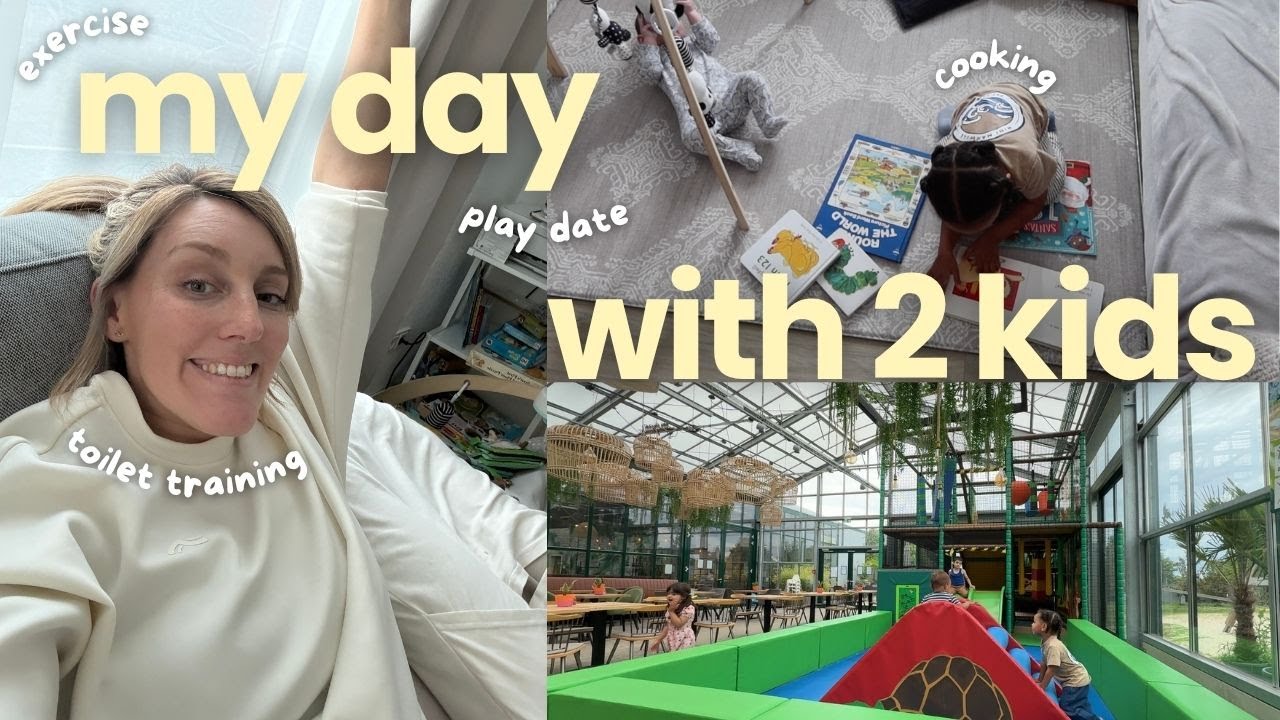 Realistic Day in the Life with a Baby & Toddler | Mum Life, Playdate, Cooking & Fitness!