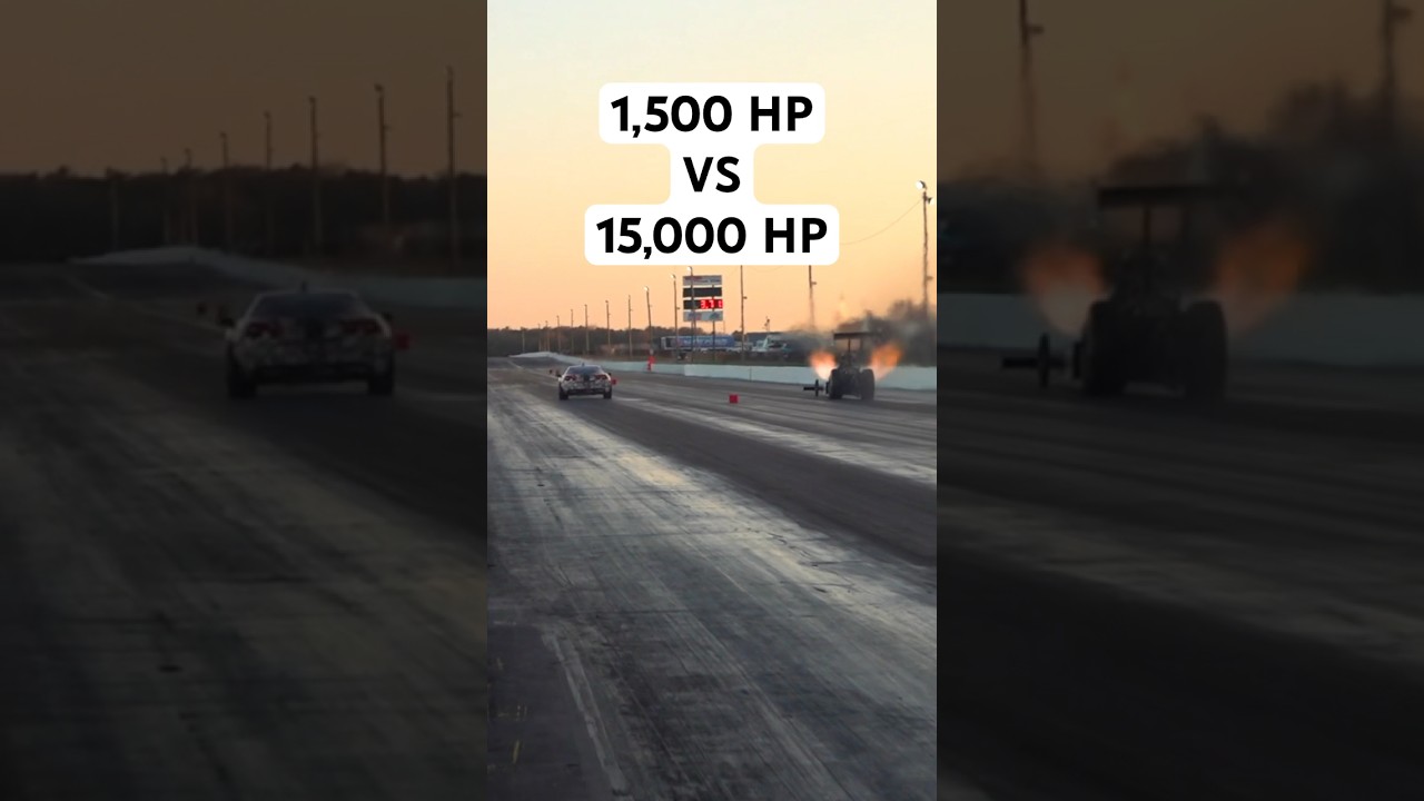 Cleetus&rsquo;s corvette vs. top fuel dragster