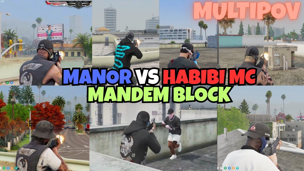 Manor vs Habibi MC 6v6 at Mandem Block/UKOil | MultiPOVs | NOPIXEL 4.0 GTA RP