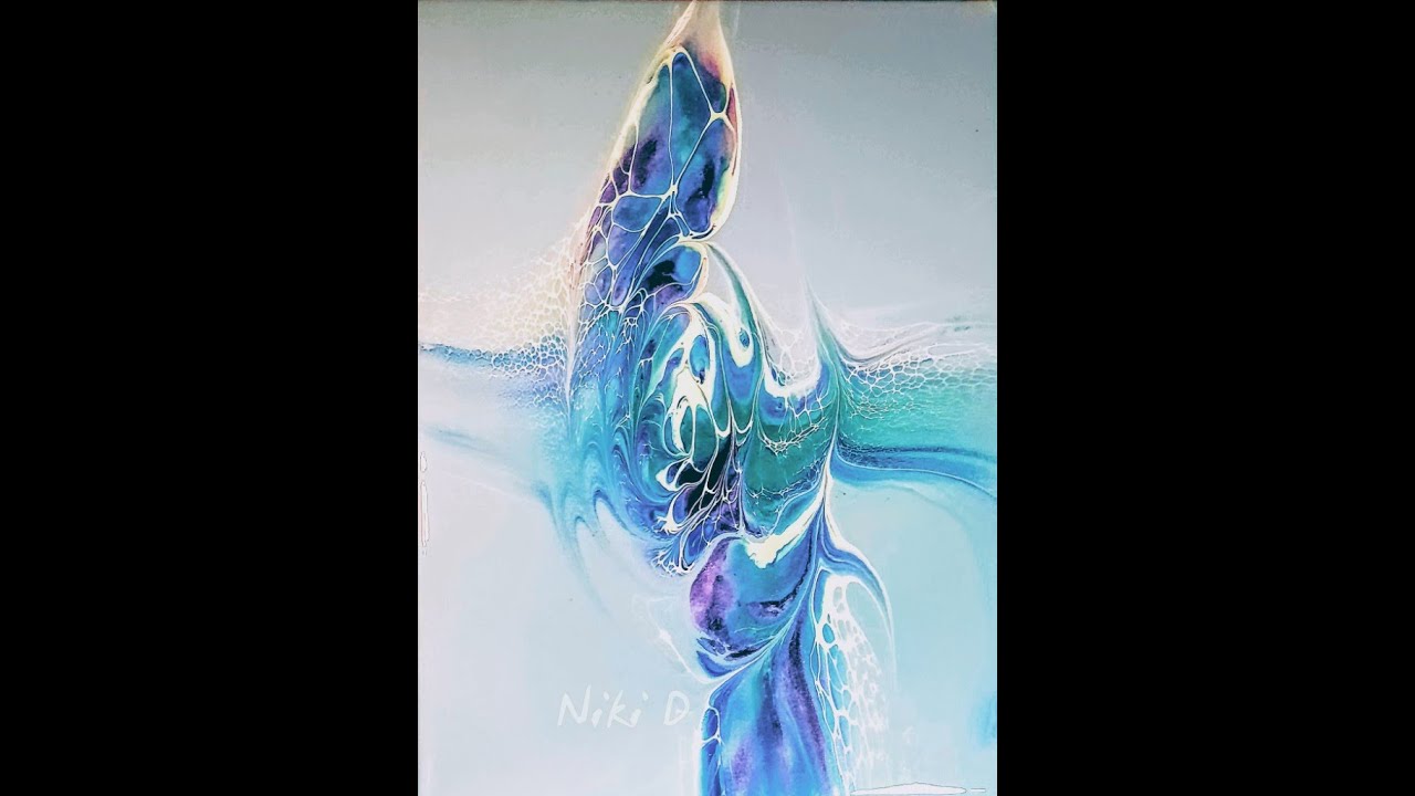 #20. Ocean Art/The Blue Whale. Abstract SheleeArt Bloom Swipe. Negative Space.