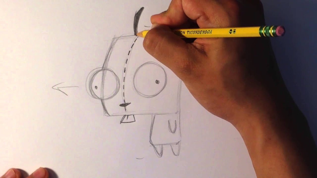 How to Draw Gir from Invader Zim - Easy Things To Draw
