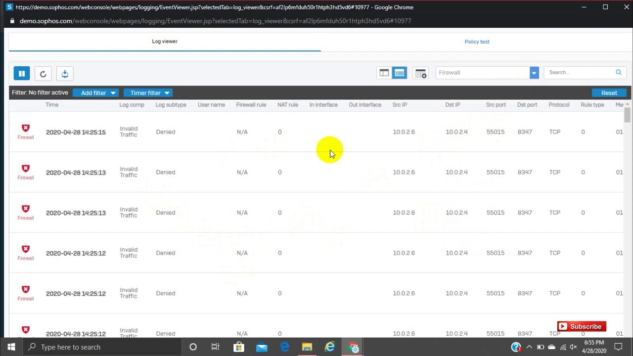 How to Check Log Viewer on Sophos XG Firewall step by step in Hindi |