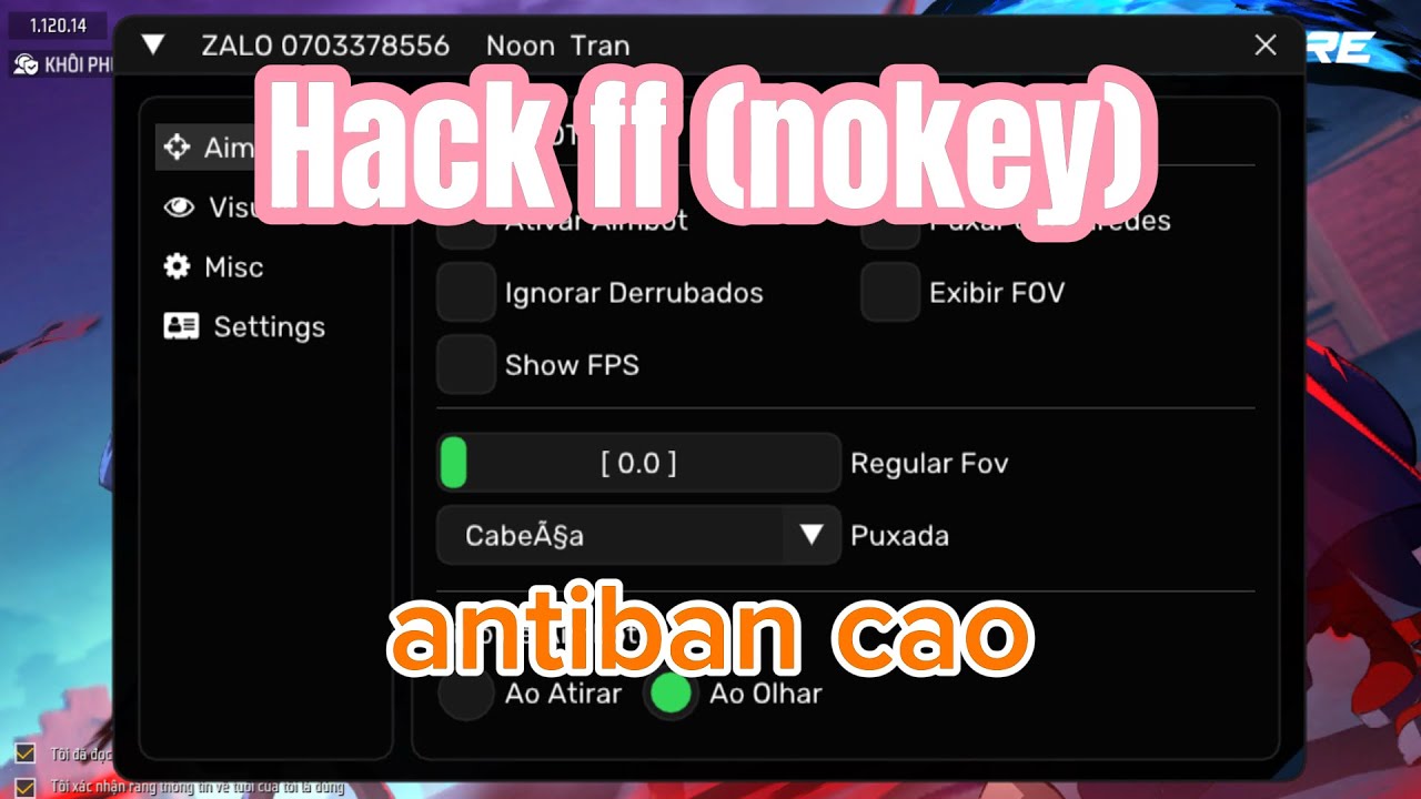 Hướng Dẫn Cách Cài Hack Free Fire V7 Ob52 menu nokey cực  VIP Cho iOS (anti ban cực cao)