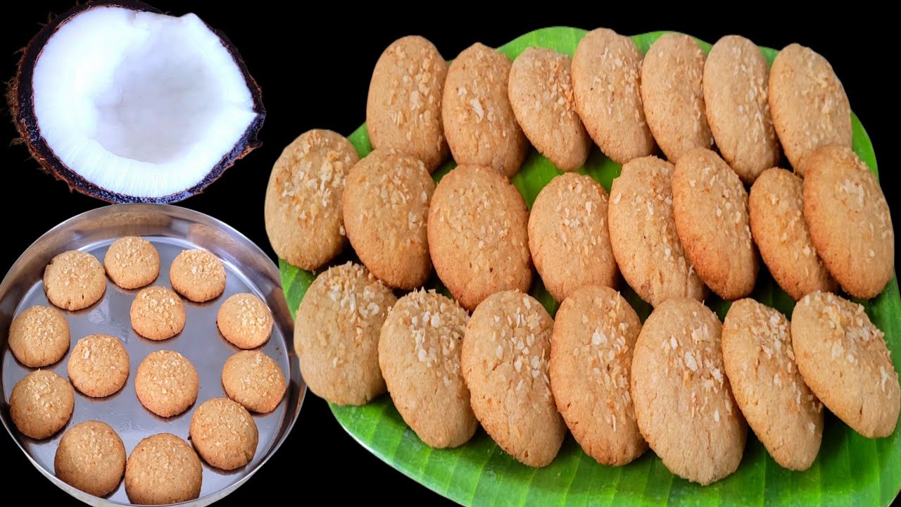 ಅರ್ಧ ಹೋಳು ತೆಂಗಿನಕಾಯಿ ಮತ್ತೆ ಗೋಧಿ ಹಿಟ್ಟಿನಲ್ಲಿ  ರುಚಿಯಾದ ಆರೋಗ್ಯಕರ ಬಿಸ್ಕೆಟ್ / Coconut Wheat flour Biscuit