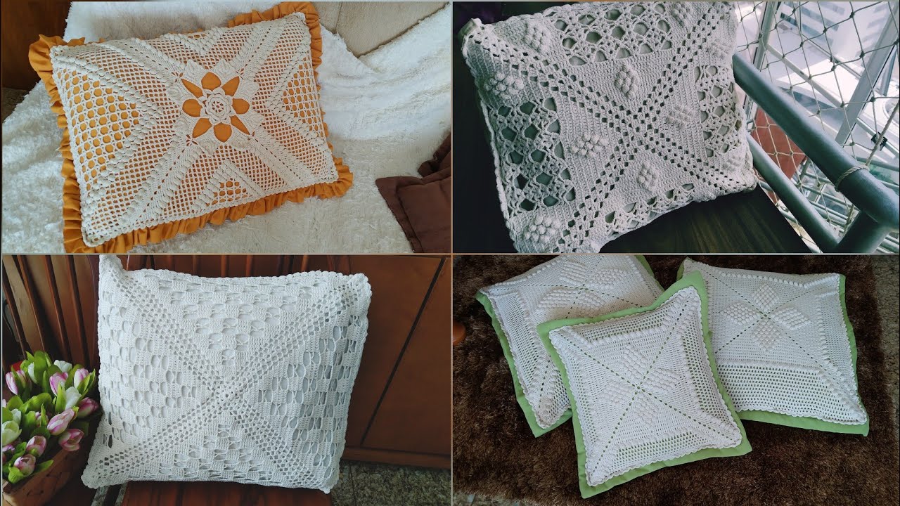 8 Modelos de almofadas de crochê