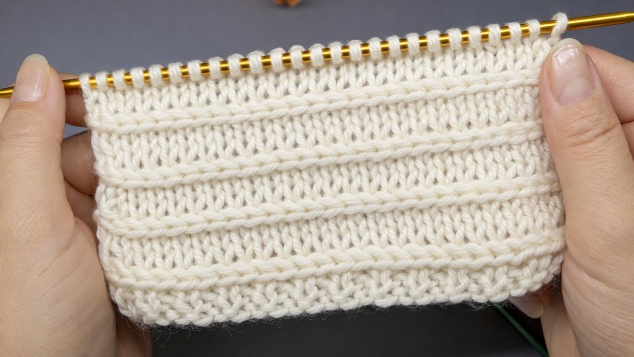 How to Knit Horizontal Stitches | Clean & Even Texture Tutorial 🧶