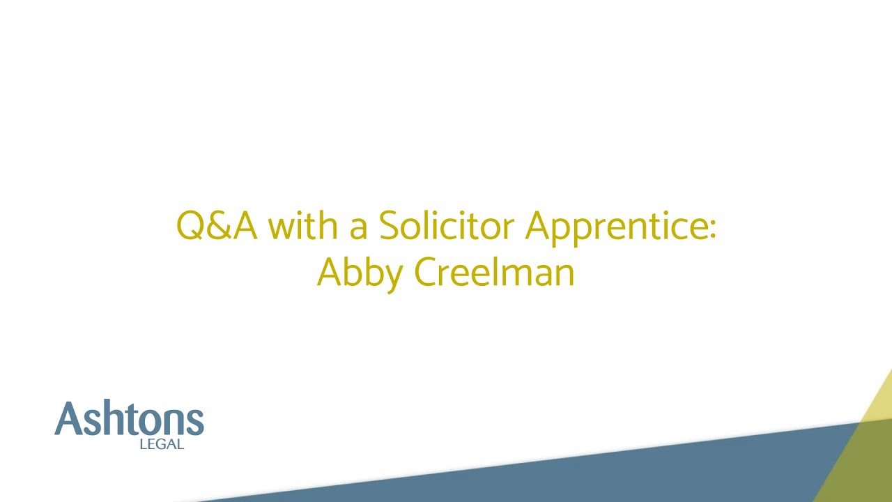 Q&A with a Solicitor Apprentice: Abby Creelman