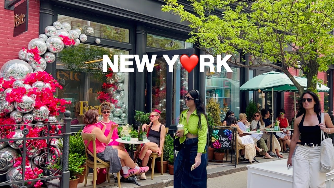 [4K]🇺🇸NYC Summer Walk🗽SoHo in New York City 🌺🍹Café Leon Dore & Gotham Burger | June 2024